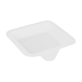 Plato Lengueta Caña de Azucar Blanco 110x110mm (50 Uds)