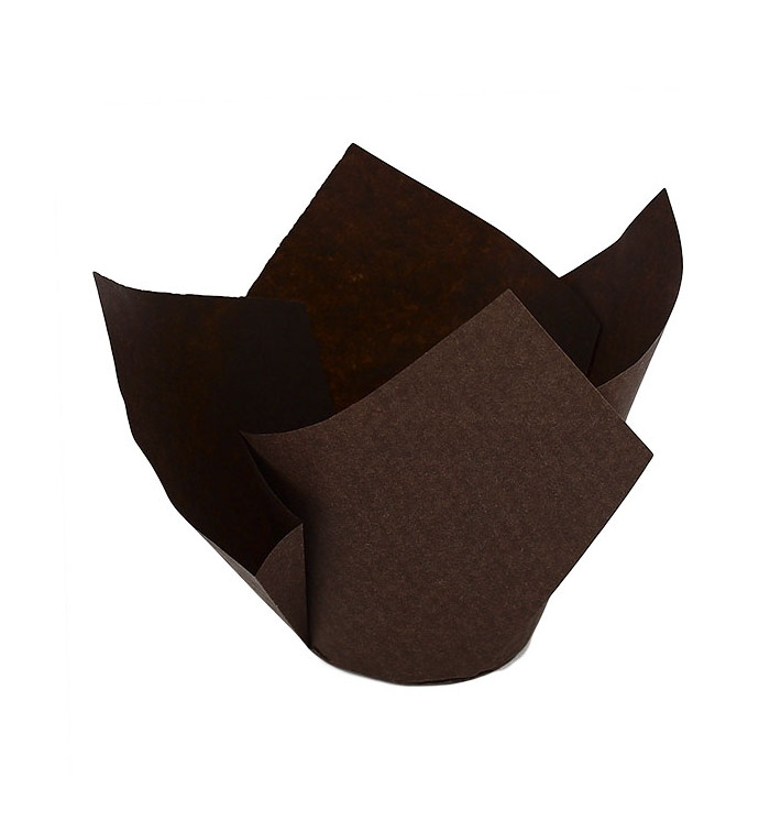 Cápsula Muffin Tulipa Twist Ø50x65/98 mm Marrón (2.000 Uds)