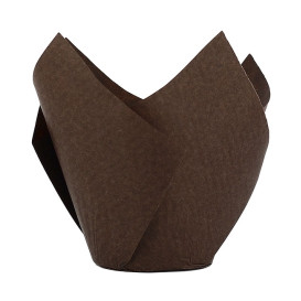 Cápsula Muffin Tulipa Twist Ø50x65/98 mm Marrón (2.000 Uds)