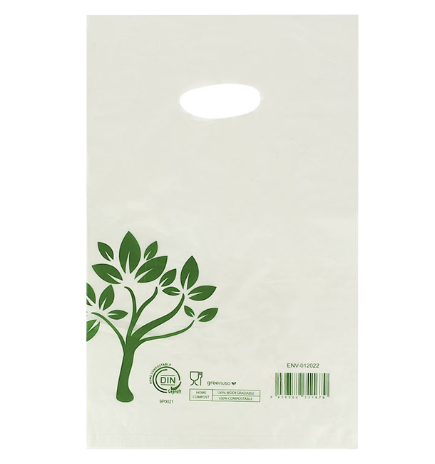 Bolsa Asa Troquelada Home Compost “Be Eco!” 20x33cm (100 Uds)