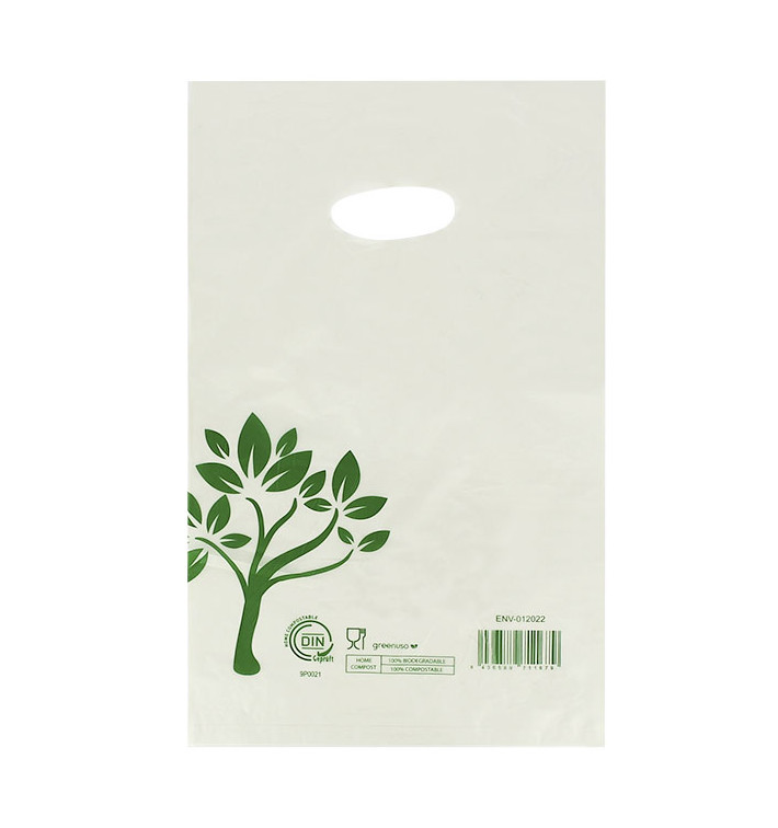 Bolsa Asa Troquelada Home Compost “Be Eco!” 20x33cm (100 Uds)