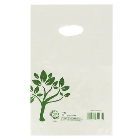 Bolsa Asa Troquelada Home Compost “Be Eco!” 20x33cm G68 (100 Uds)