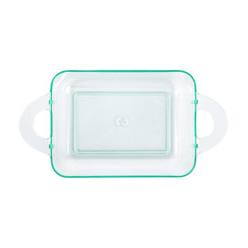 Tarrina Plastico Water Green con Asas 9,6x5x3,5cm (24 uds)