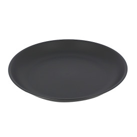 Plato Reutilizable Durable PP Mineral Antracita Ø21cm (54 Uds)