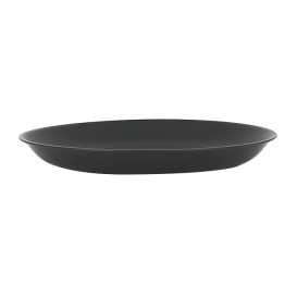 Plato Reutilizable Durable PP Mineral Antracita Ø21cm (54 Uds)