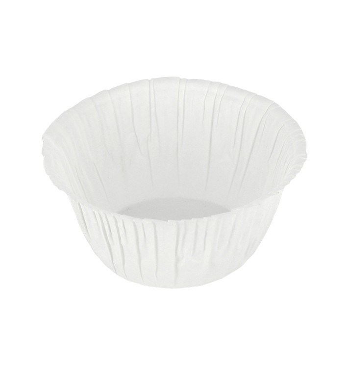 Cápsulas para Cupcakes 4,9x3,8x7,5cm Blanca (1800 Uds)