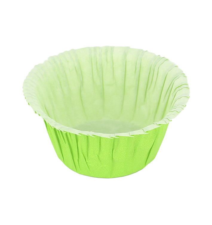 Cápsulas para Cupcakes 4,9x3,8x7,5cm Verde (500 Uds)