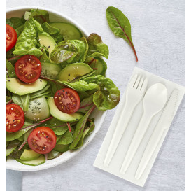 Tenedor de Papel Blanco 17cm (50 Uds)