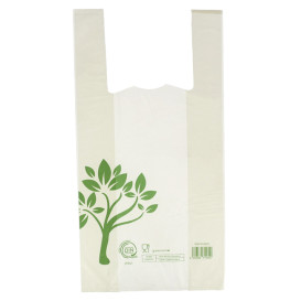 Bolsas de comestibles compostables 100% certificadas, bolsas biodegradables  para camisetas reciclables, bolsas de compras de agradecimiento