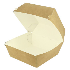 Caja Hamburguesa Mega Kraft Doble Cierre 15,5x15,5x10cm (50 Uds)