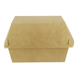 Caja Hamburguesa Mega Kraft Doble Cierre 15,5x15,5x10cm (50 Uds)