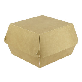 Caja Hamburguesa Mega Kraft Doble Cierre 15,5x15,5x10cm (50 Uds)