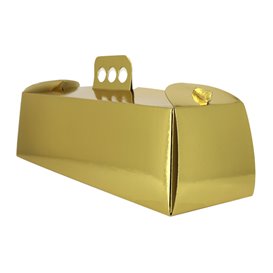 Caja de Carton Metalizada Oro Brazo 12,5x45,5x10,5 cm (50 Uds)