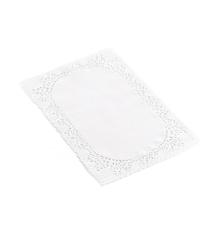 Blonda de Papel Calada Blanca Litos 14x24cm (250 Uds)