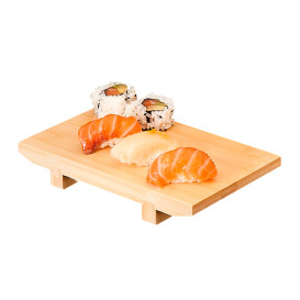 Bandeja de Bambú Natural para Sushi 20,5x15x3cm (1 Uds)