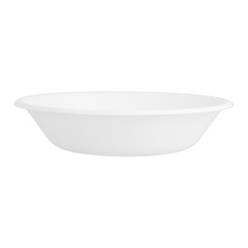 Plato Hondo Caña de Azucar Blanco Ø160mm (1000 Uds)