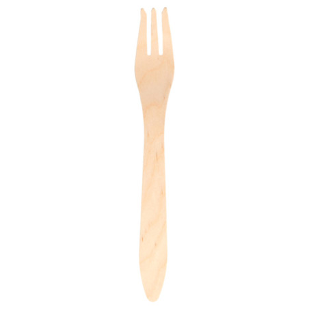 Tenedor de Madera Natural 18,3cm (100 Uds)
