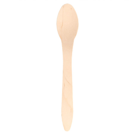 Cuchara de Madera Natural 18,7cm (100 Uds)
