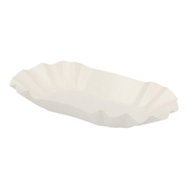 Bandeja de Cartón Ovalada 16,5x10x3,5cm (250 Uds)