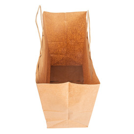Bolsa Papel Kraft Marron con Asas 90g 32+16x31 cm (250 Uds)