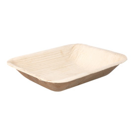 Bandeja Rectangular Hoja de Palma 16x12,5x3cm (25 Uds)