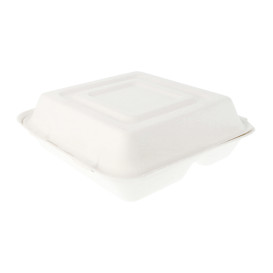 Envase MenuBox Caña Azúcar Blanco 3C 250x250x75mm (50 Uds)