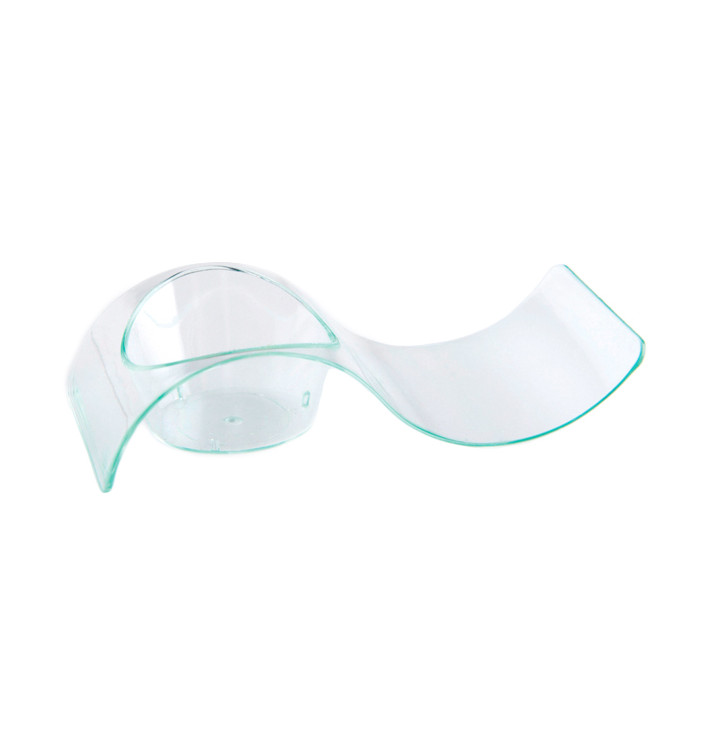 Plato Degustacion Water Green Ola 9,5x4,2cm (50 Uds)