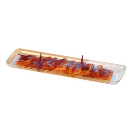Bandeja Plastico Degustacion "Water Green" 6,5x19 cm (50 Uds)