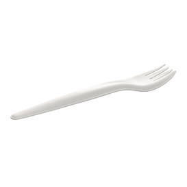 Tenedor de Papel Blanco 17cm (50 Uds)