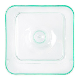 Copa de Plastico Cuadrada "Water Green" 60 ml (12 Uds)
