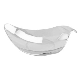 Plato Degustacion con Asa Plateado 8x1,9cm (50 Unidades)
