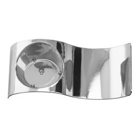 Plato Degustacion Ola Plateado 9,5x4,2cm (500 Uds)