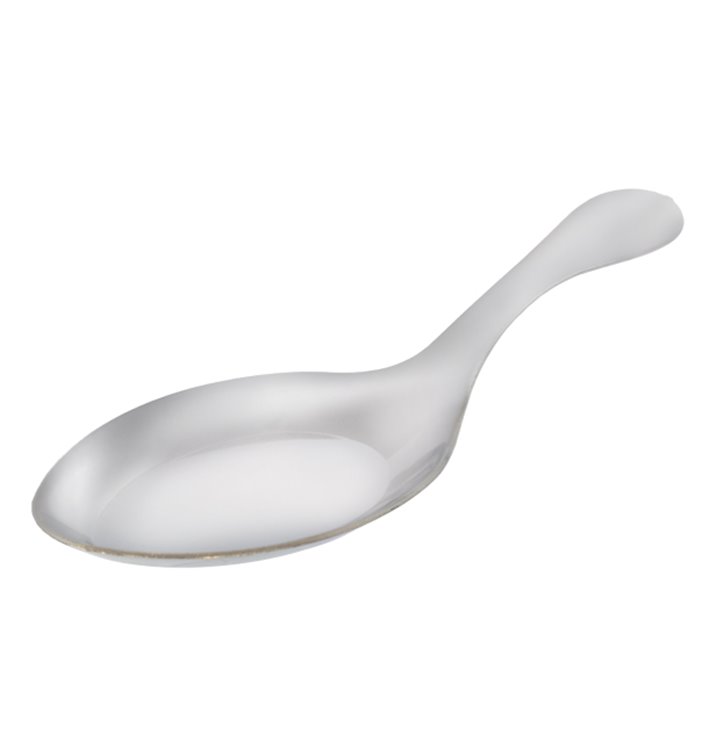 Cucharita Plastico para Salsas Plateado 10 cm (50 uds)