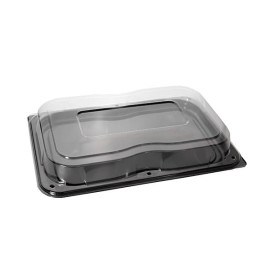 Bandeja Plastico Catering Tapa Negro 46x30 cm (25 Uds)