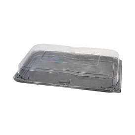 Bandeja Plastico Catering Tapa Negro 55x37 cm (25 Uds)