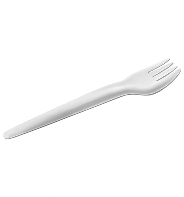 Tenedor de Papel Blanco 17cm (50 Uds)