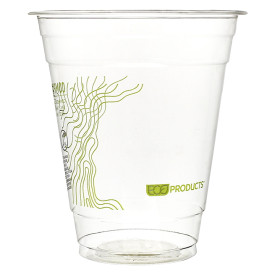 Vaso Almidón de Maíz PLA "Green Stripe" 355ml (50 Uds)