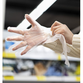 Guantes de Polietileno Gofrado Transparente (10.000 Uds)