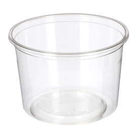 Tarrina Compostable PLA Transparente 480ml (50 Uds)