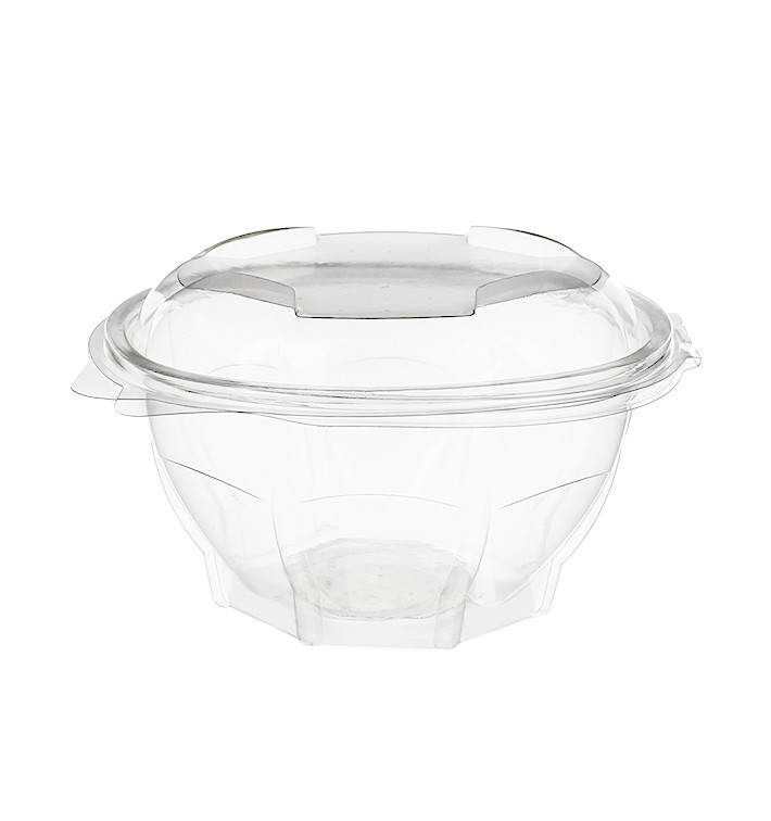 Bol Redondo con Tapa Bisagra PET 750ml (50 Uds)