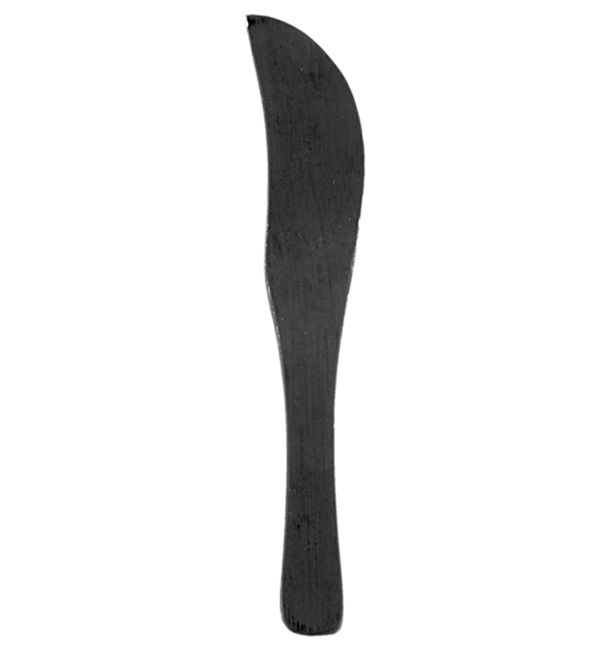 Cuchillo de Bambu Degustacion Negro 9cm (50 Uds)