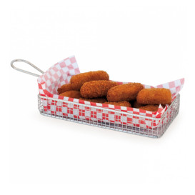Mini Freidora para Presentación Acero 22x10x6cm (1 Ud)