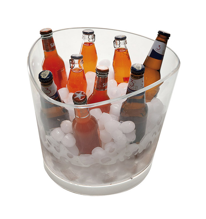 Cubitera Reutilizable SMMA Transparente para 7-8 Botellas (1 Ud)