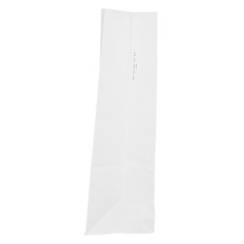 Bolsa de Papel Sin Asas Kraft Blanca 50g/m² 15+9x28cm (25 Uds)