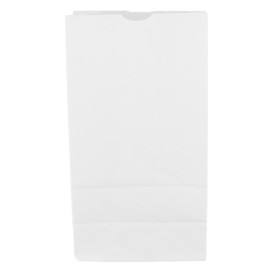 Bolsa de Papel Sin Asas Kraft Blanca 50g/m² 15+9x28cm (1.000 Uds)