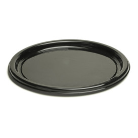 Plato de Plastico Redondo Negro 18 cm (25 Uds)