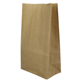 Bolsa de Papel Sin Asas Kraft Marron 45g/m² 15+9x28cm (25 Uds)