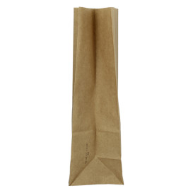 Bolsa de Papel Sin Asas Kraft Marron 45g/m² 15+9x28cm (1000 Uds)