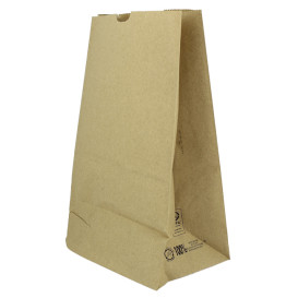 Bolsa de Papel Sin Asas Kraft 50g/m² 18+12x29cm (1000 Uds)