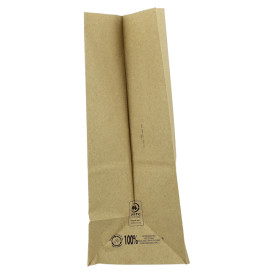 Bolsa de Papel Sin Asas Kraft 50g/m² 18+12x29cm (1000 Uds)